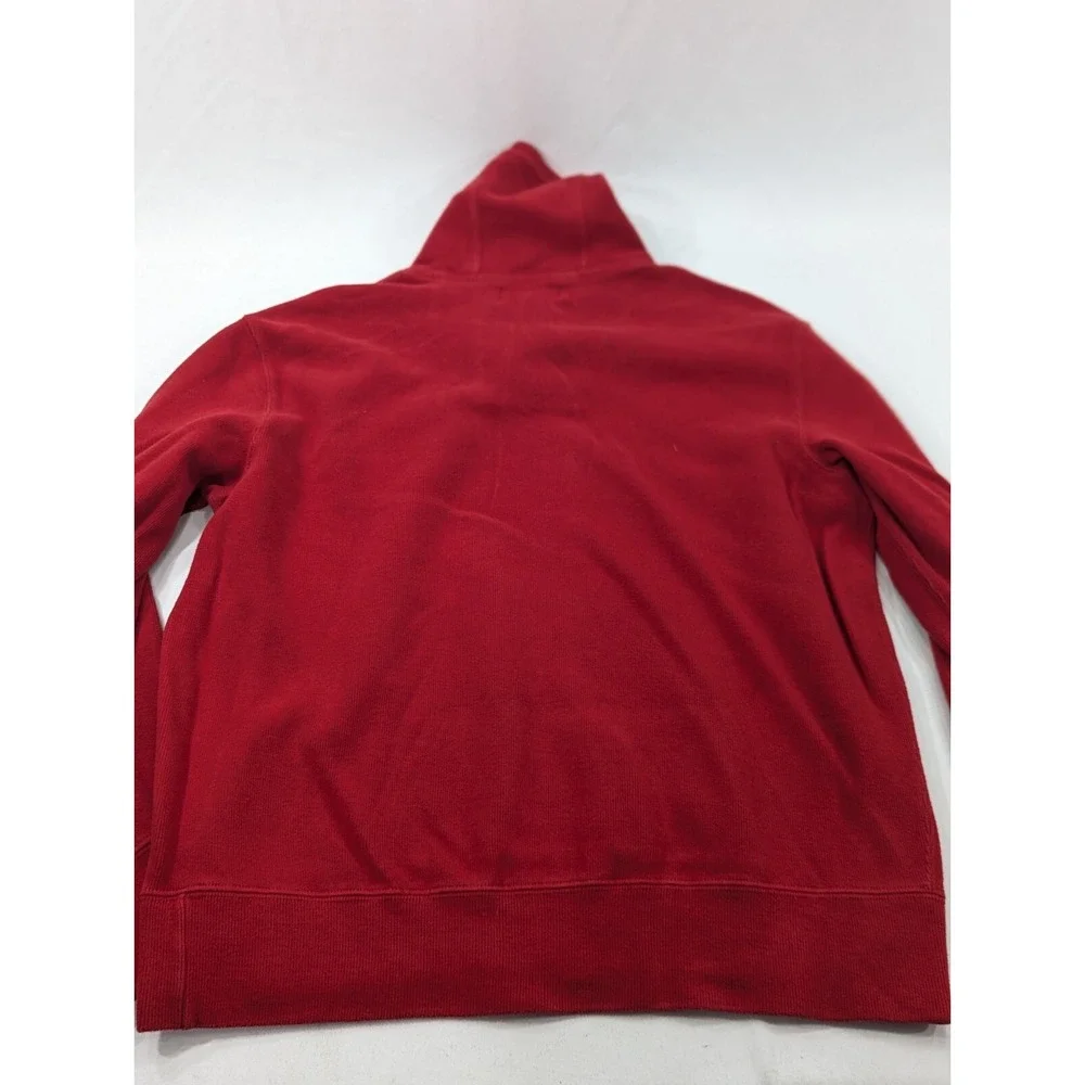 VTG Polo Ralph Lauren Men's Red Sweater Cowl Neck Large Cotton knit pullover